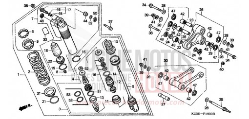 REAR CUSHION CR250R1 de 2001